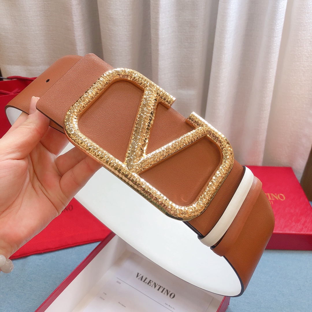 REVERSIBLE VLOGO SIGNATURE BELT IN GLOSSY CALFSKIN 70 MM / 2.8 IN.