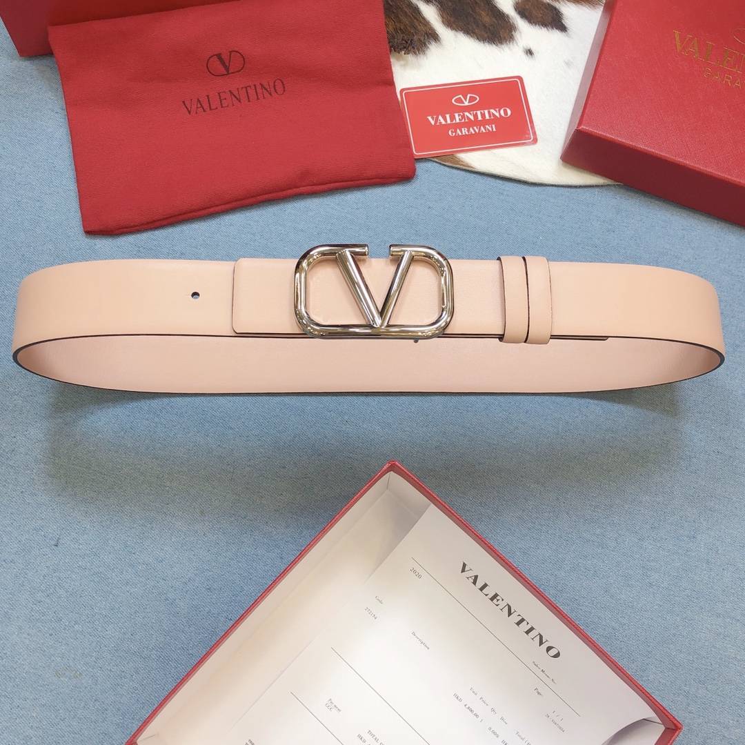 REVERSIBLE VLOGO SIGNATURE BELT IN GLOSSY CALFSKIN 40MM
