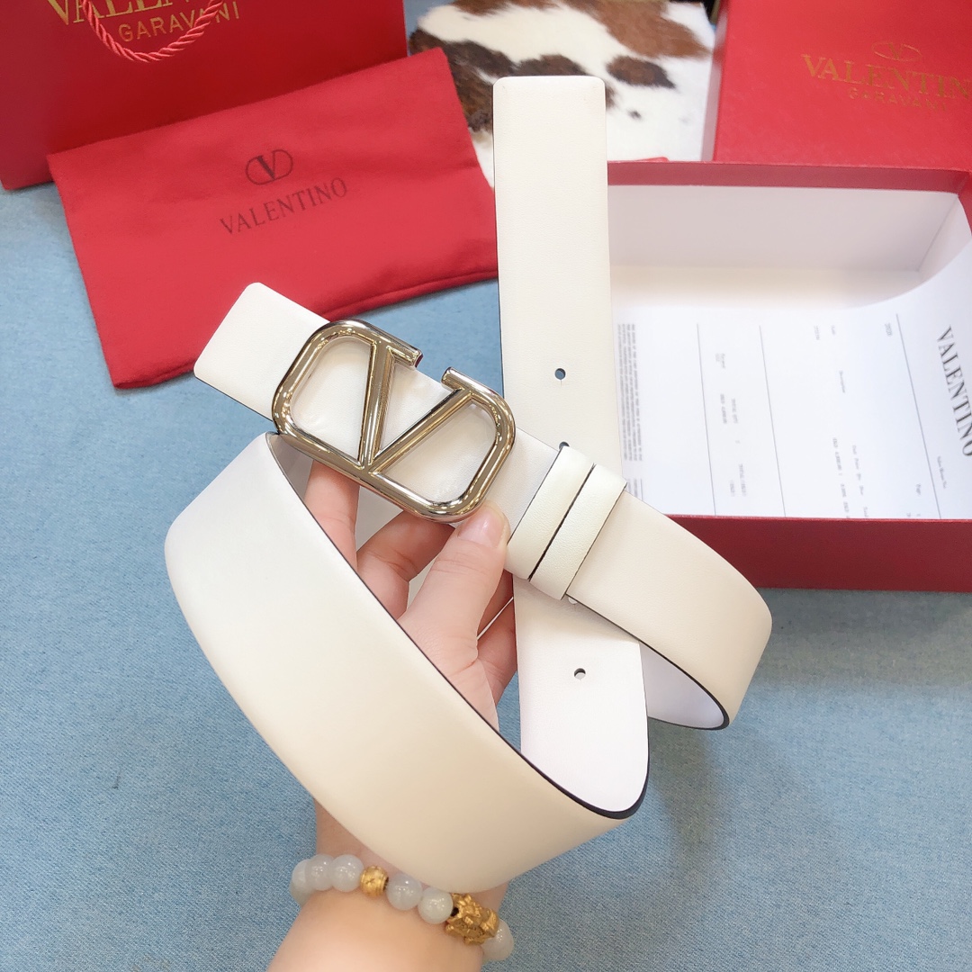 REVERSIBLE VLOGO SIGNATURE BELT IN GLOSSY CALFSKIN 40MM
