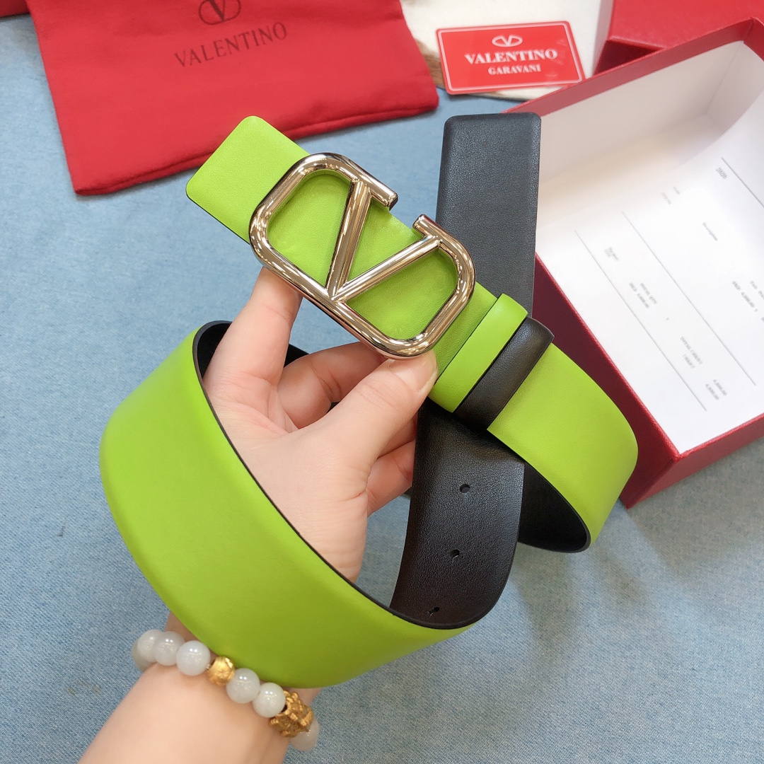 REVERSIBLE VLOGO SIGNATURE BELT IN GLOSSY CALFSKIN 40MM