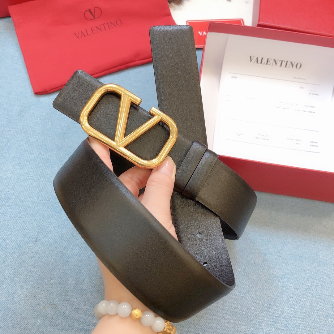 REVERSIBLE VLOGO SIGNATURE BELT IN GLOSSY CALFSKIN 40MM