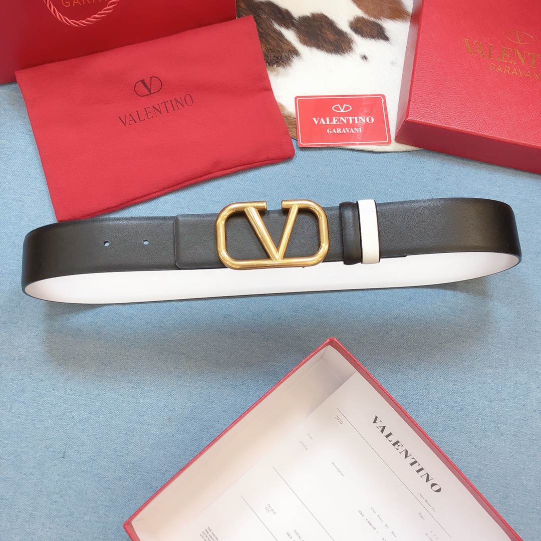 REVERSIBLE VLOGO SIGNATURE BELT IN GLOSSY CALFSKIN 40MM