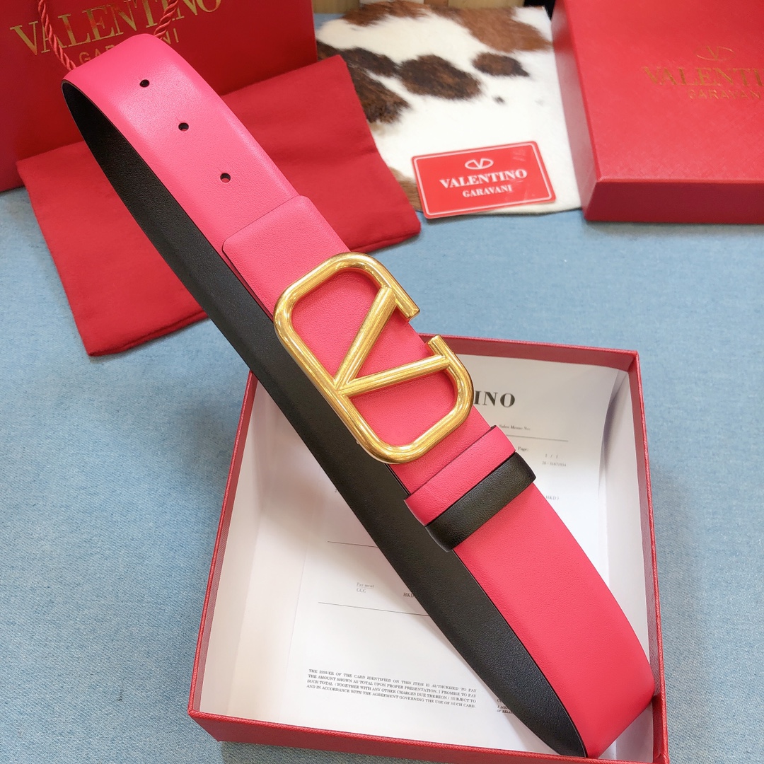 REVERSIBLE VLOGO SIGNATURE BELT IN GLOSSY CALFSKIN 40MM