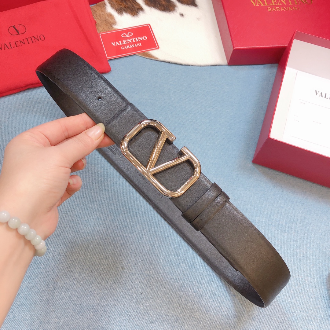 REVERSIBLE VLOGO SIGNATURE BELT IN GLOSSY CALFSKIN 40MM