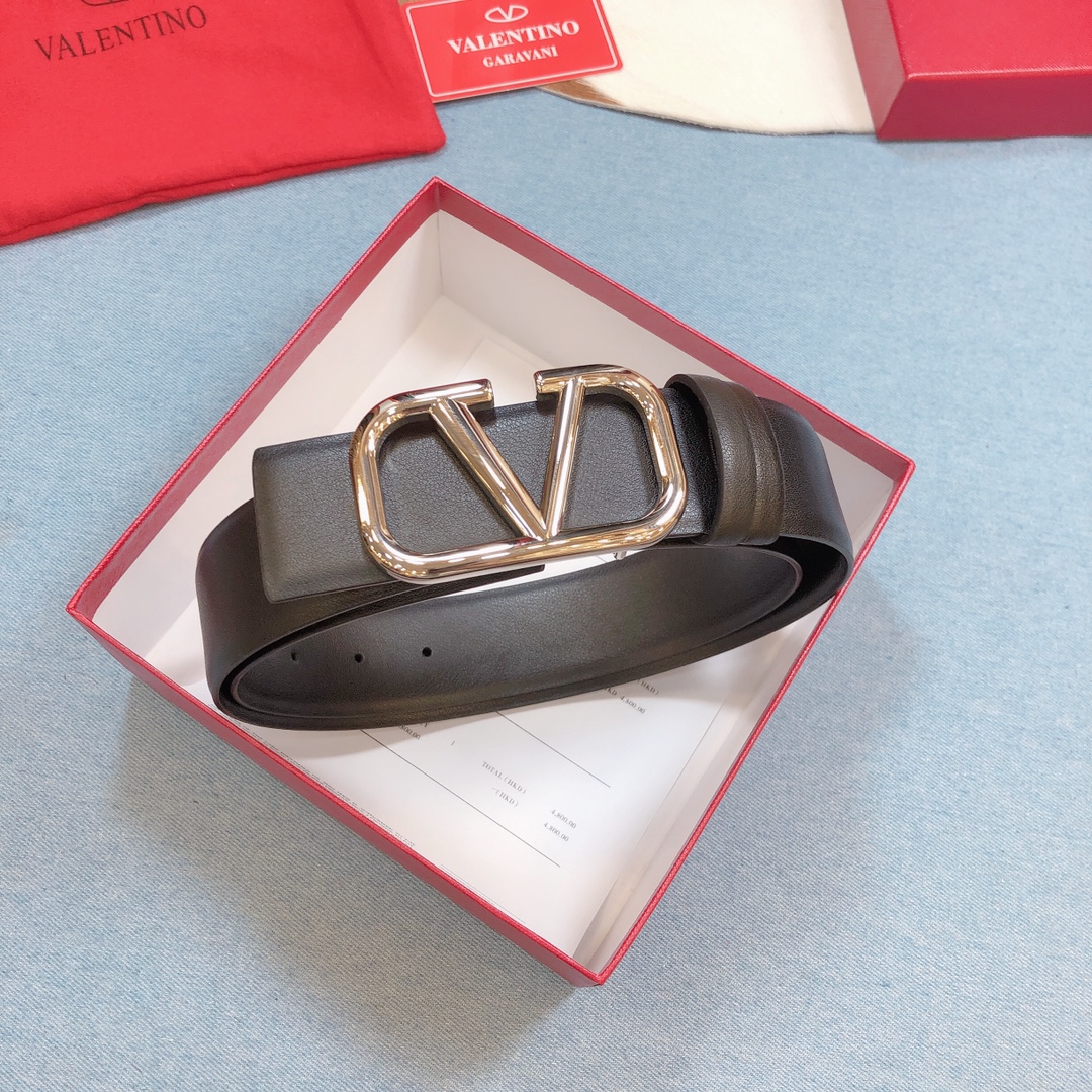REVERSIBLE VLOGO SIGNATURE BELT IN GLOSSY CALFSKIN 40MM