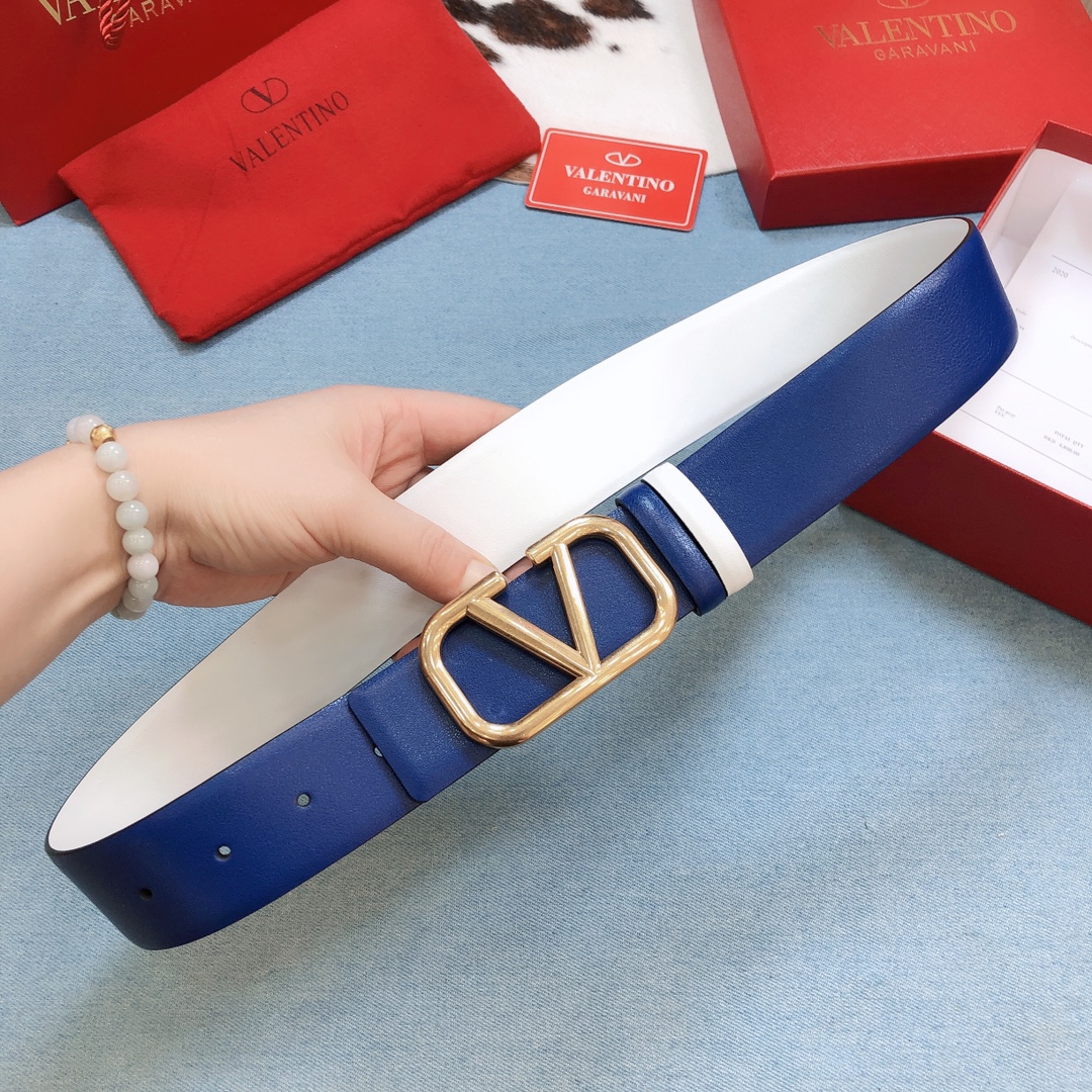 REVERSIBLE VLOGO SIGNATURE BELT IN GLOSSY CALFSKIN 40MM