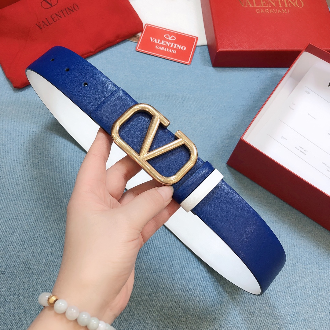 REVERSIBLE VLOGO SIGNATURE BELT IN GLOSSY CALFSKIN 40MM