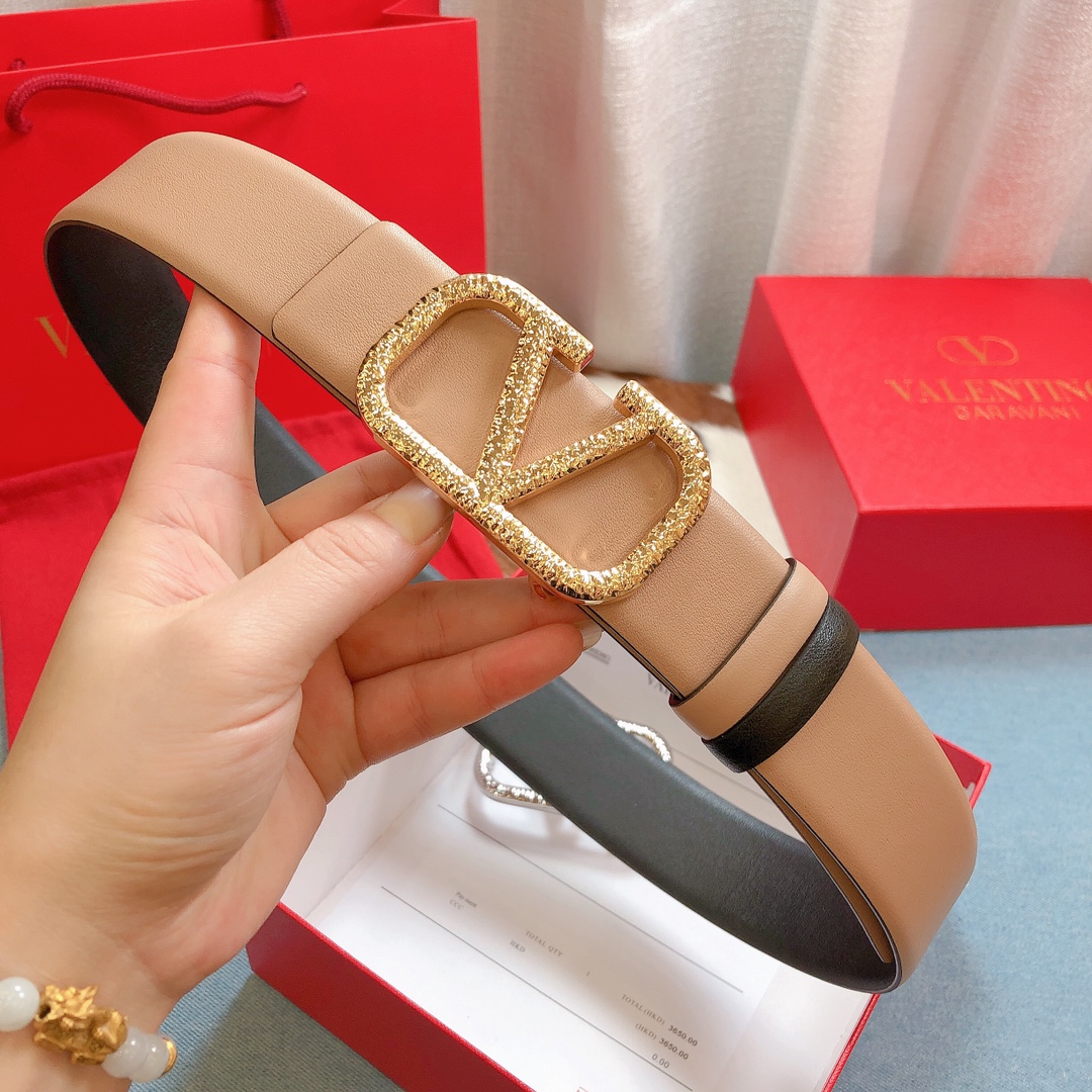 REVERSIBLE VLOGO SIGNATURE BELT IN GLOSSY CALFSKIN 40MM