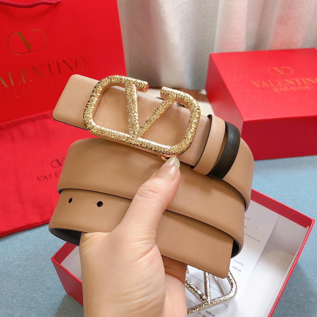 REVERSIBLE VLOGO SIGNATURE BELT IN GLOSSY CALFSKIN 40MM