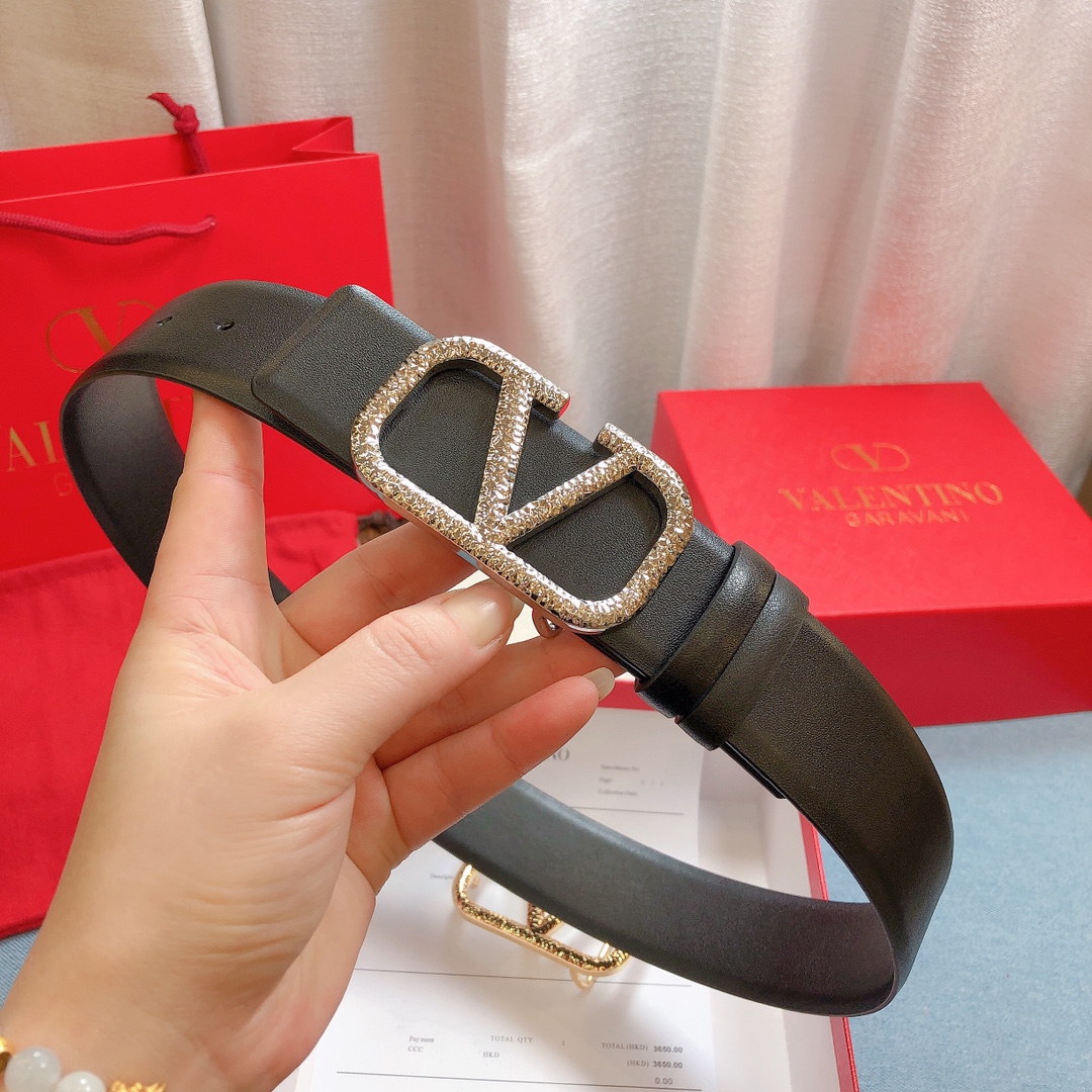 REVERSIBLE VLOGO SIGNATURE BELT IN GLOSSY CALFSKIN 40MM