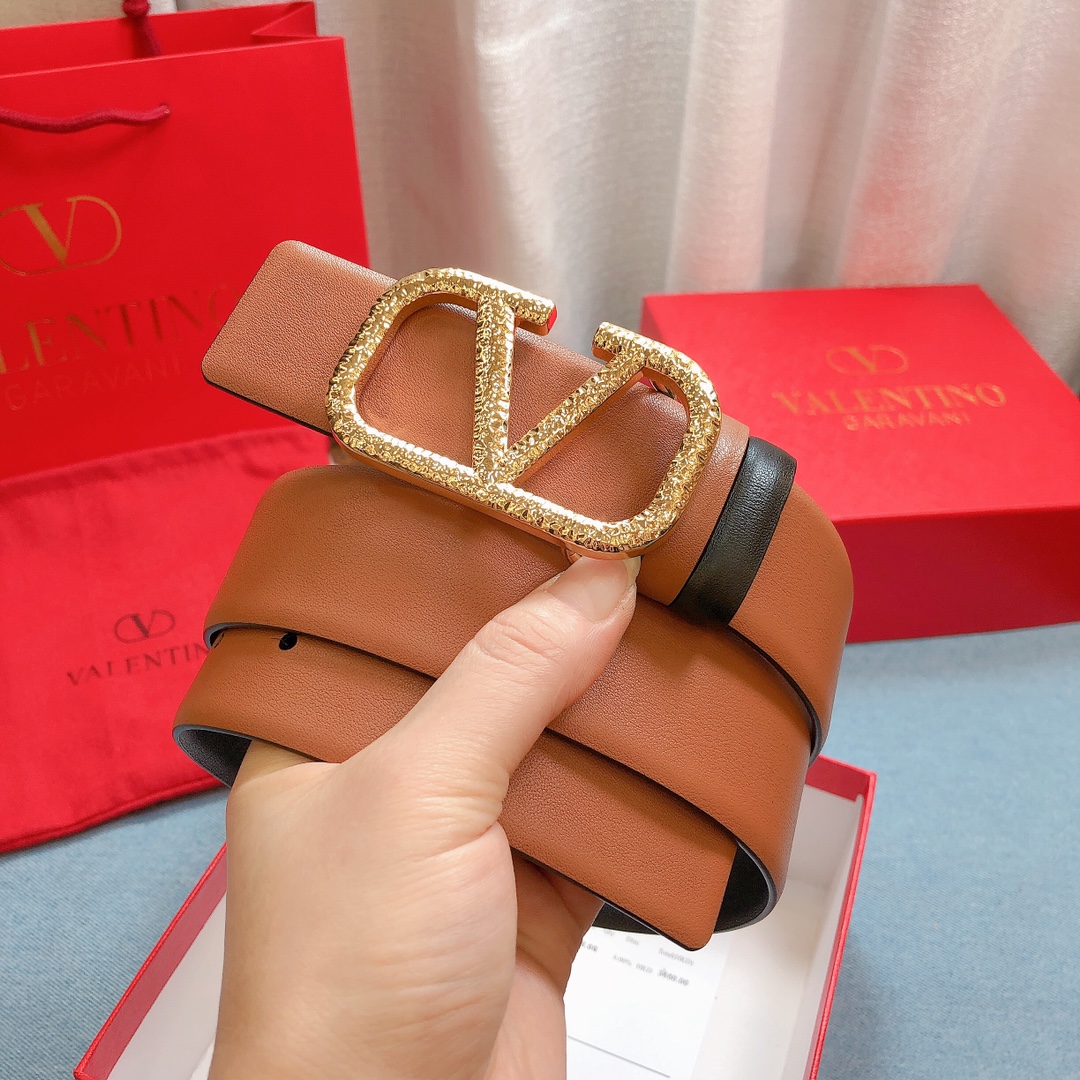 REVERSIBLE VLOGO SIGNATURE BELT IN GLOSSY CALFSKIN 40MM