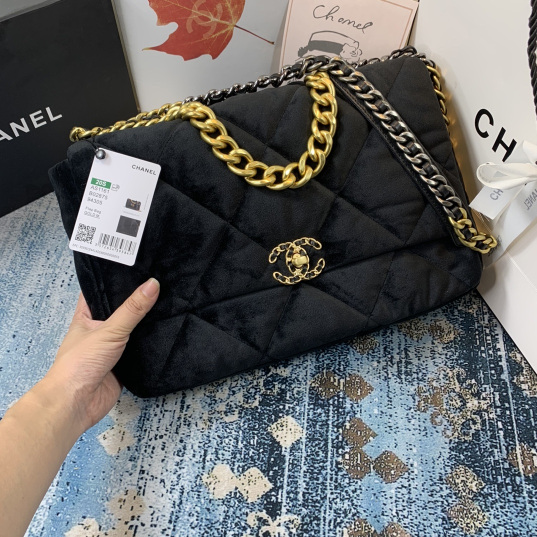 AS1162 chanel 19 maxi flap bag, CHANEL HANDBAGS