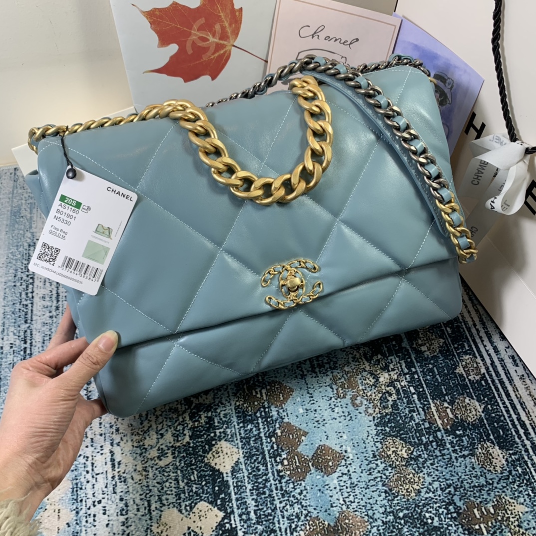AS1162 chanel 19 maxi flap bag, CHANEL HANDBAGS