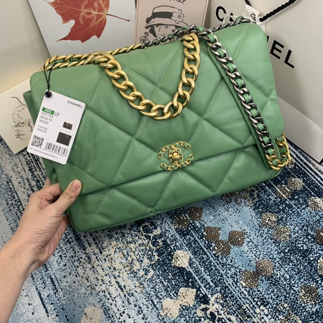 AS1162 chanel 19 maxi flap bag, CHANEL HANDBAGS