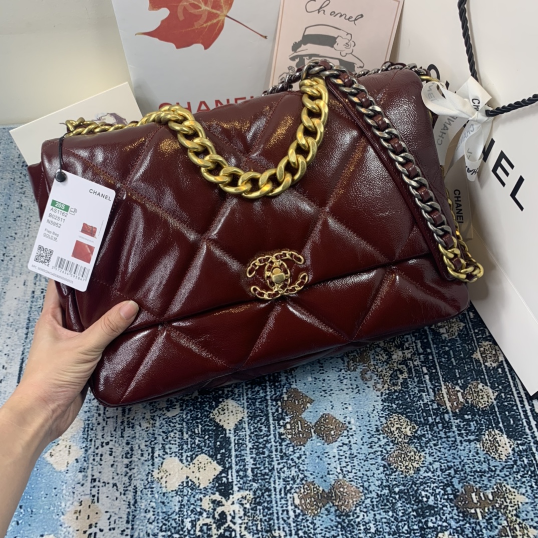 AS1162 chanel 19 maxi flap bag, CHANEL HANDBAGS