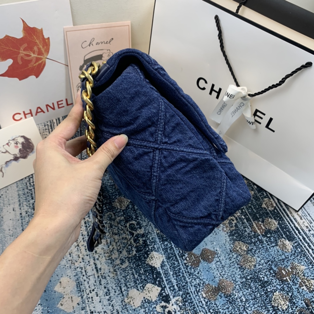 AS1162 chanel 19 large flap bag, CHANEL HANDBAGS