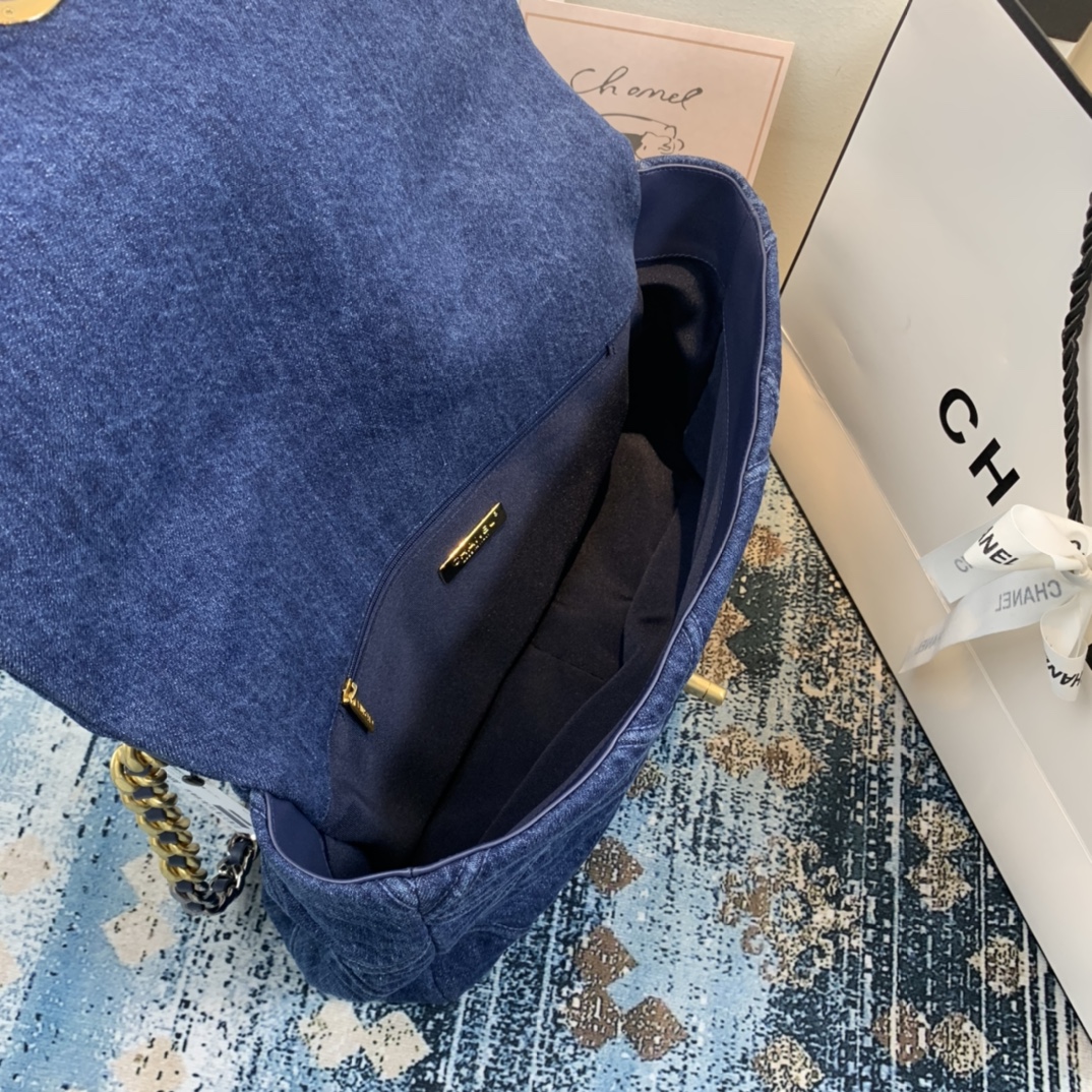 AS1162 chanel 19 large flap bag, CHANEL HANDBAGS
