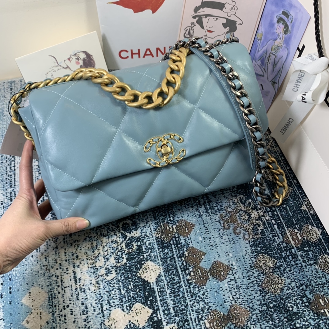 AS1161 chanel 19 large flap bag, CHANEL HANDBAGS