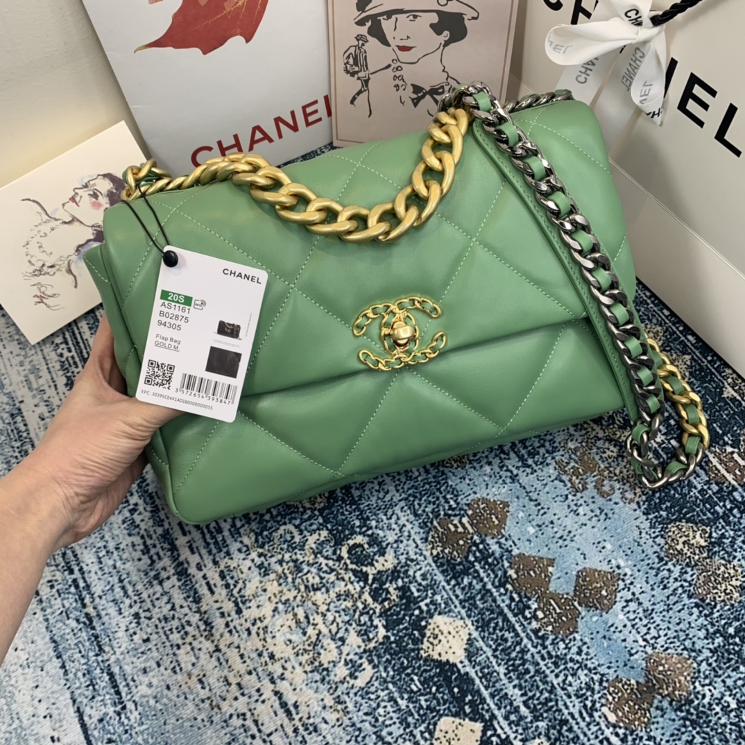 AS1161 chanel 19 large flap bag, CHANEL HANDBAGS