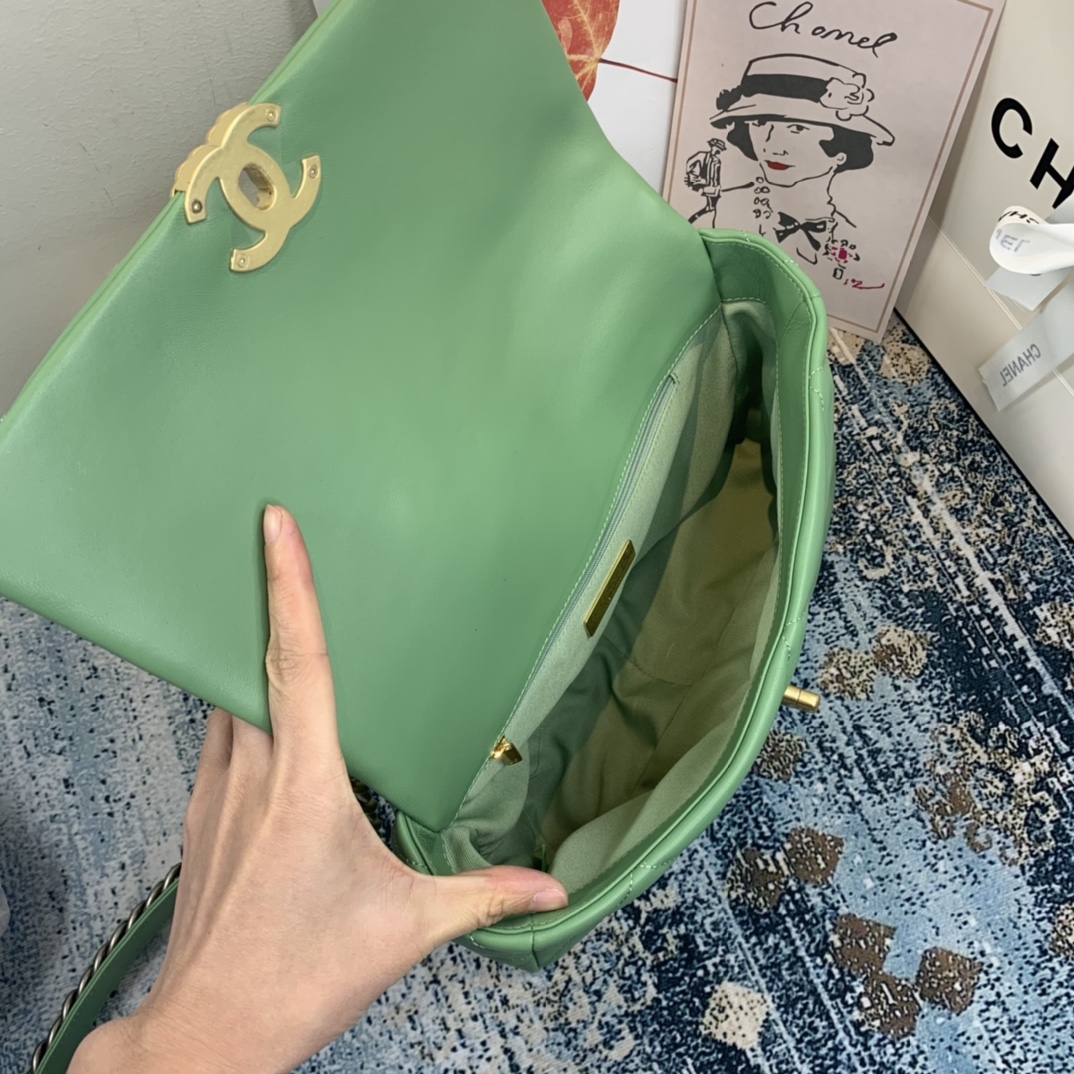 AS1161 chanel 19 large flap bag, CHANEL HANDBAGS