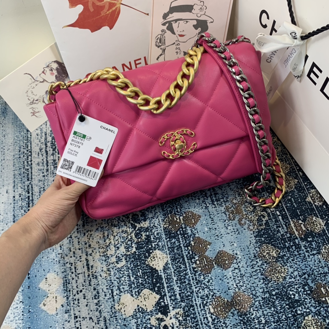 AS1161 chanel 19 large flap bag, CHANEL HANDBAGS