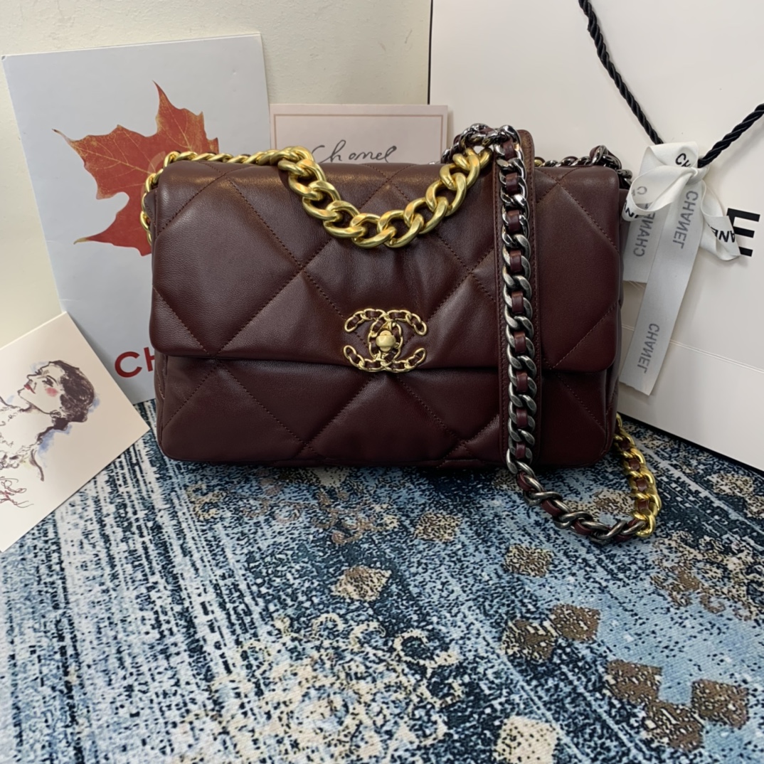 AS1161 chanel 19 large flap bag, CHANEL HANDBAGS
