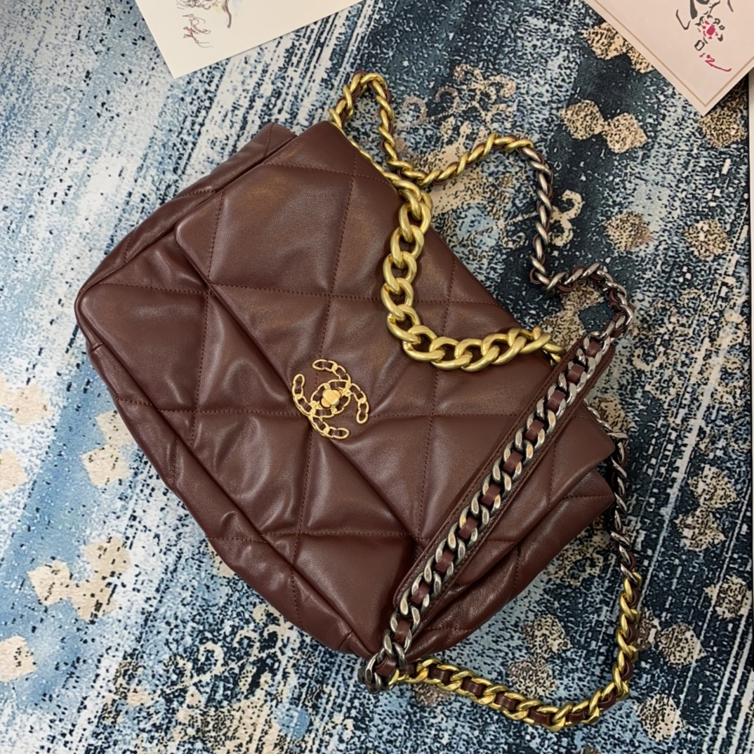 AS1161 chanel 19 large flap bag, CHANEL HANDBAGS