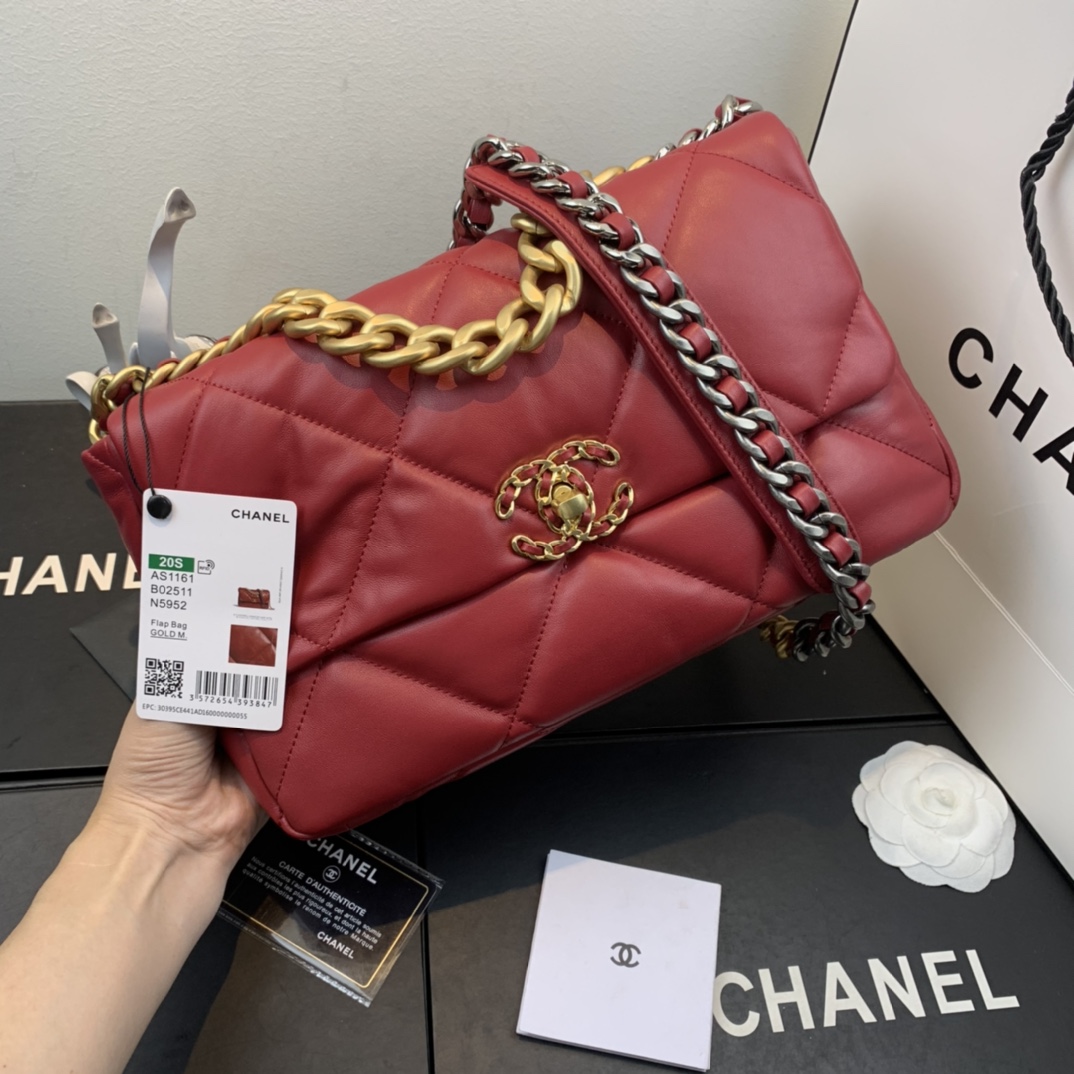 AS1161 chanel 19 large flap bag, CHANEL HANDBAGS