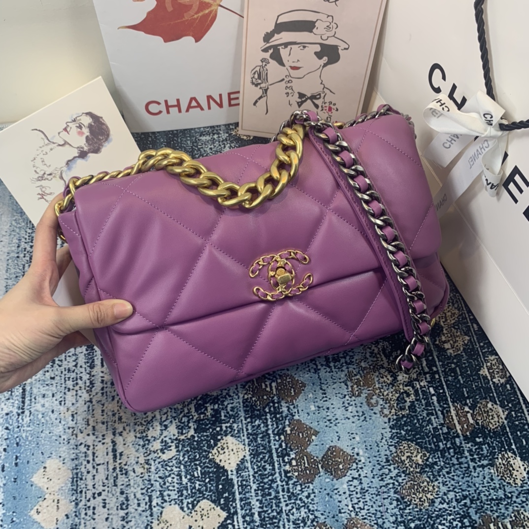 AS1161 chanel 19 large flap bag, CHANEL HANDBAGS
