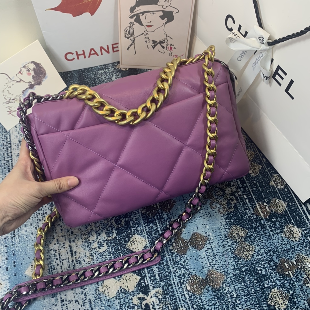 AS1161 chanel 19 large flap bag, CHANEL HANDBAGS