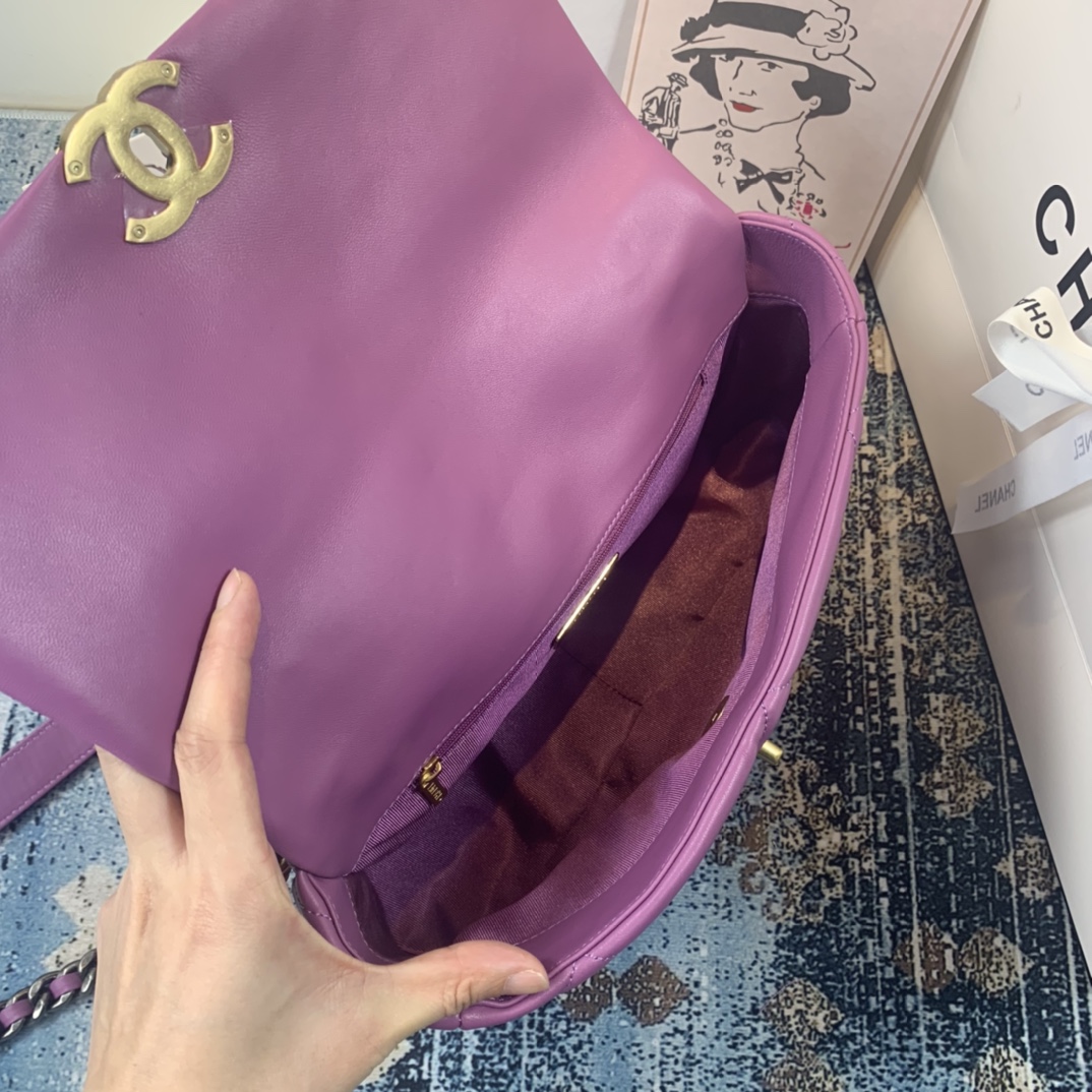 AS1161 chanel 19 large flap bag, CHANEL HANDBAGS