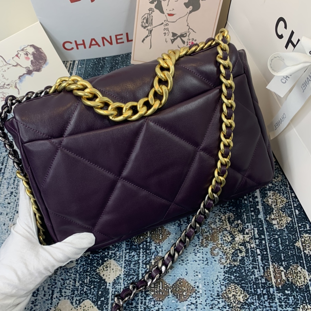 AS1161 chanel 19 large flap bag, CHANEL HANDBAGS