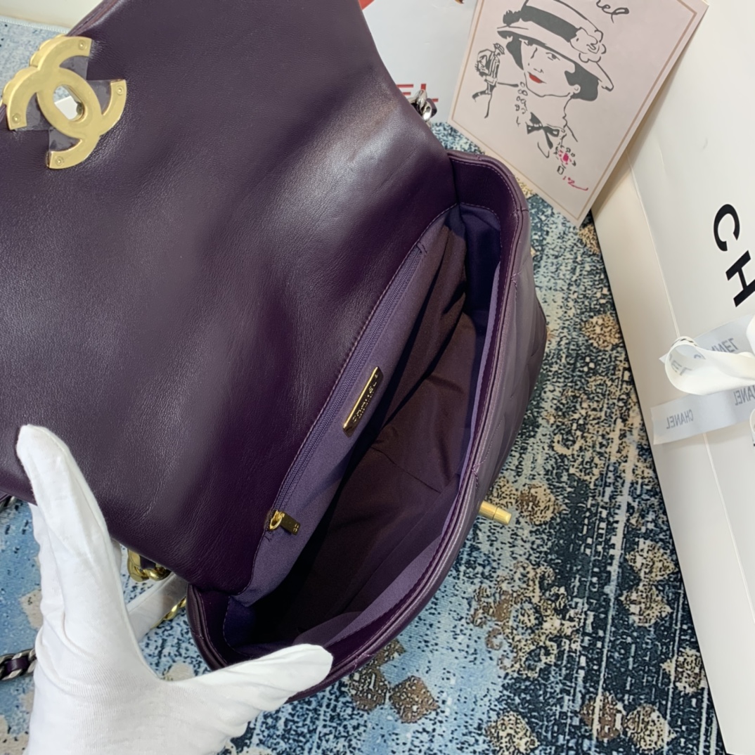 AS1161 chanel 19 large flap bag, CHANEL HANDBAGS