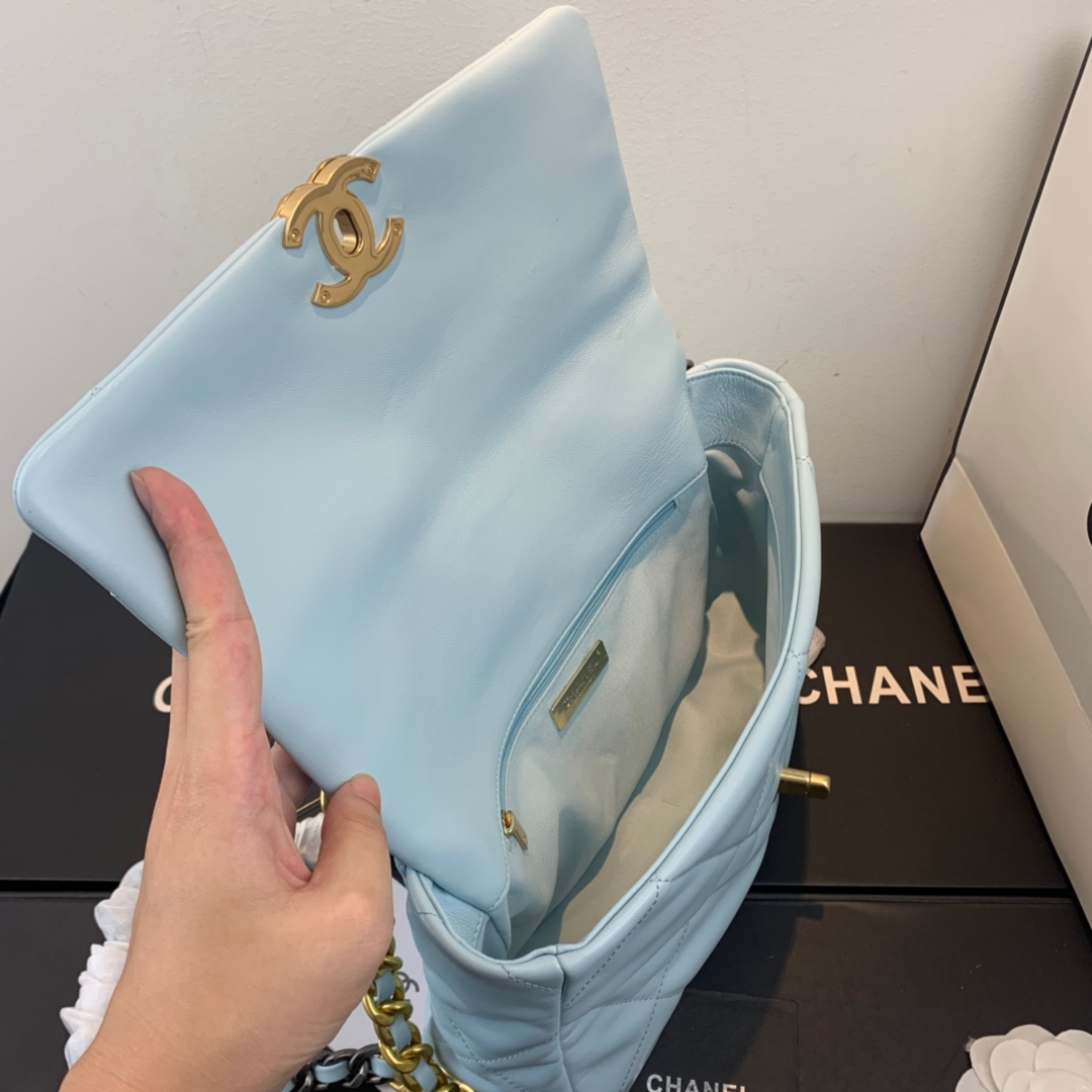 AS1161 chanel 19 large flap bag, CHANEL HANDBAGS