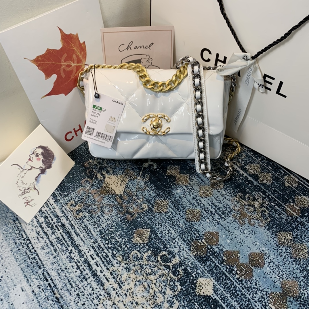AS1160 chanel 19 small flap bag, CHANEL HANDBAGS