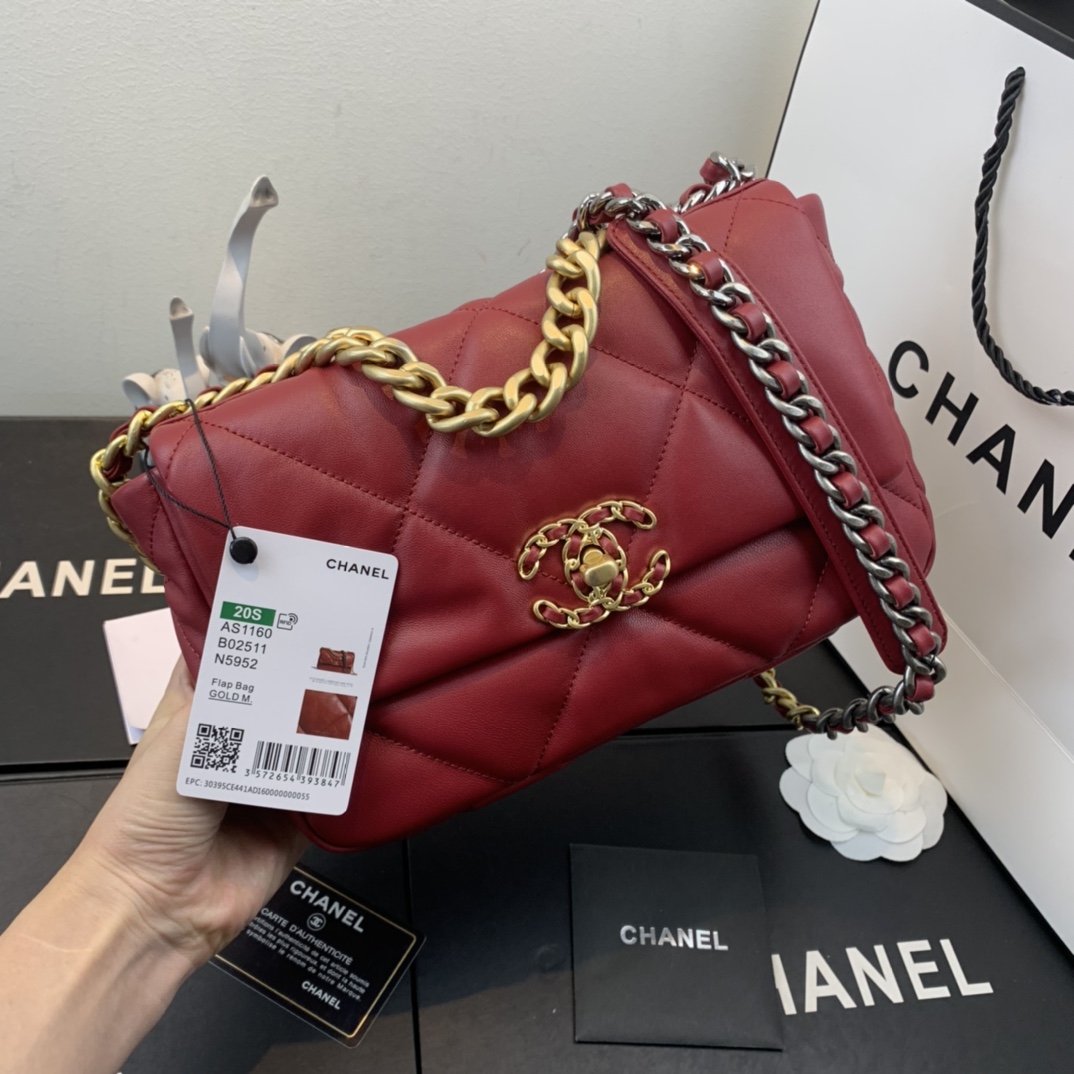 AS1160 chanel 19 small flap bag, CHANEL HANDBAGS