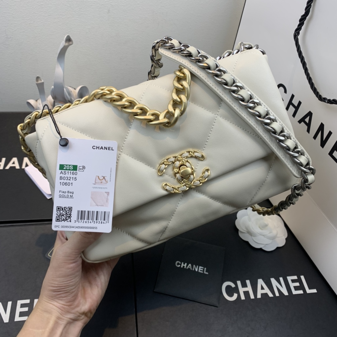 AS1160 chanel 19 small flap bag, CHANEL HANDBAGS