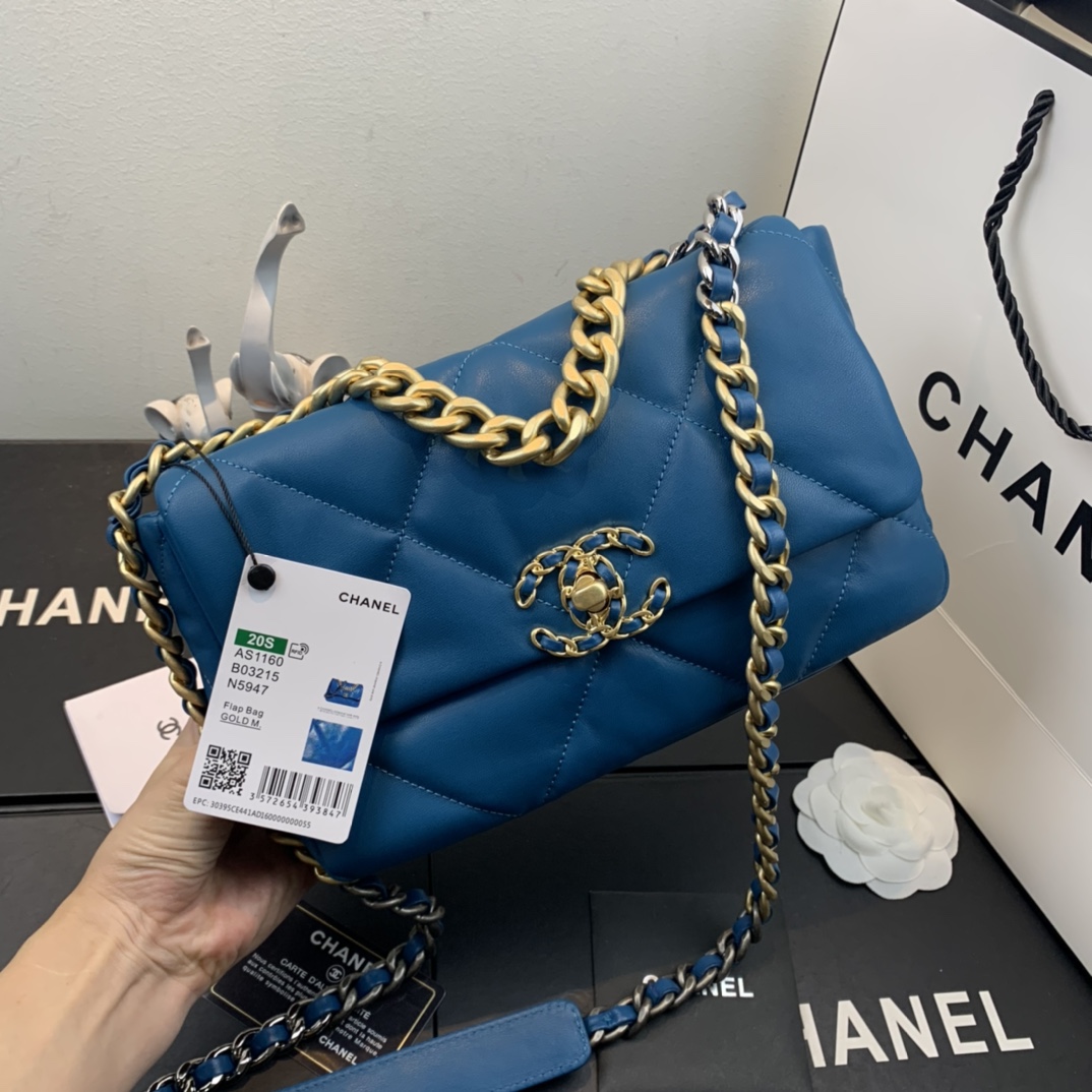 AS1160 chanel 19 small flap bag, CHANEL HANDBAGS