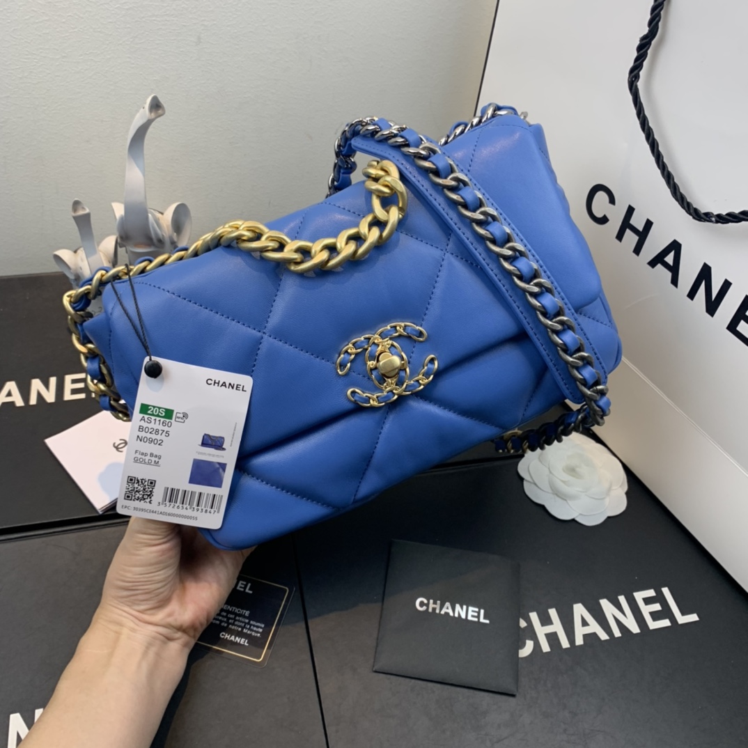 AS1160 chanel 19 small flap bag, CHANEL HANDBAGS