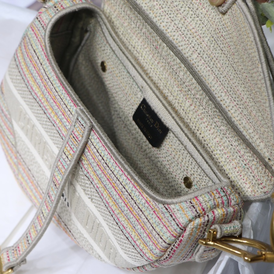 SADDLE ORIGINAL DIOR OBLIQUE EMBROIDERED CANVAS BAG, DIOR SHOULDER BAG