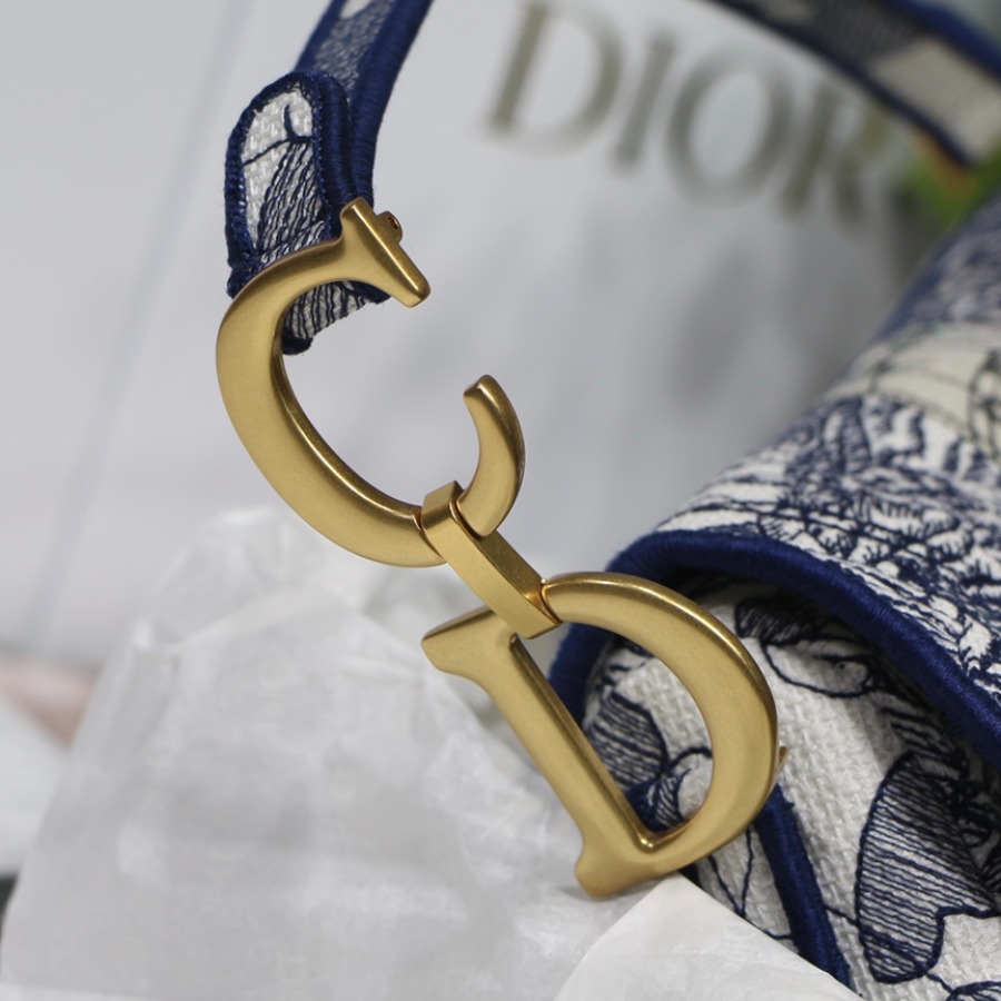 SADDLE ORIGINAL DIOR OBLIQUE EMBROIDERED CANVAS BAG, DIOR SHOULDER BAG