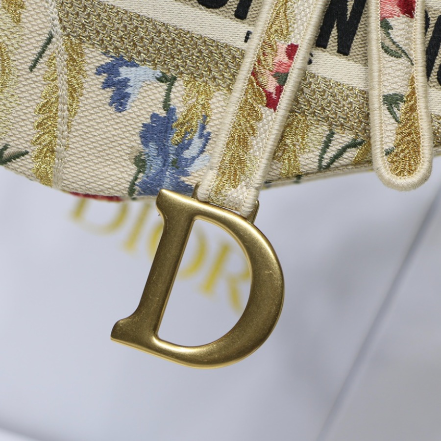SADDLE ORIGINAL DIOR OBLIQUE EMBROIDERED CANVAS BAG, DIOR SHOULDER BAG