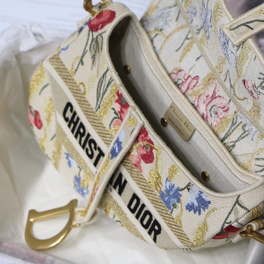 SADDLE ORIGINAL DIOR OBLIQUE EMBROIDERED CANVAS BAG, DIOR SHOULDER BAG