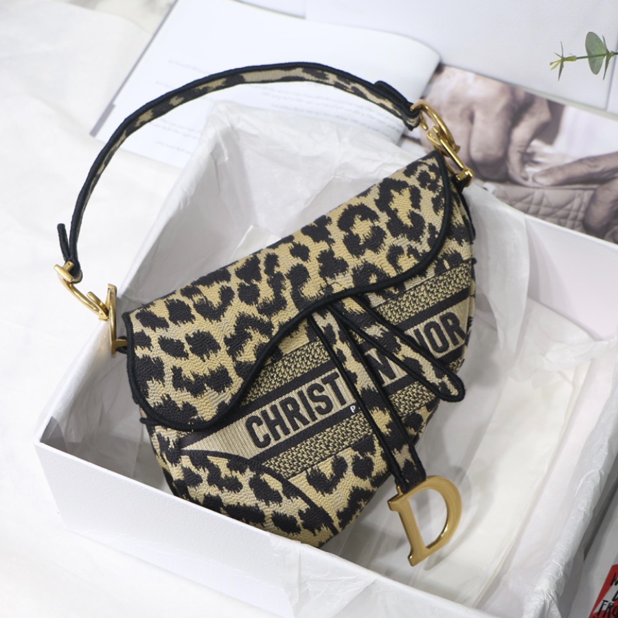 SADDLE ORIGINAL DIOR OBLIQUE EMBROIDERED CANVAS BAG, DIOR SHOULDER BAG