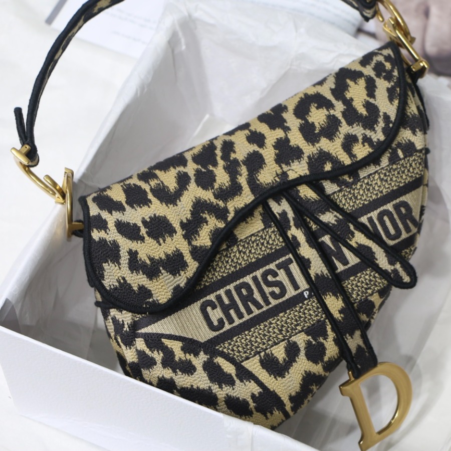 SADDLE ORIGINAL DIOR OBLIQUE EMBROIDERED CANVAS BAG, DIOR SHOULDER BAG