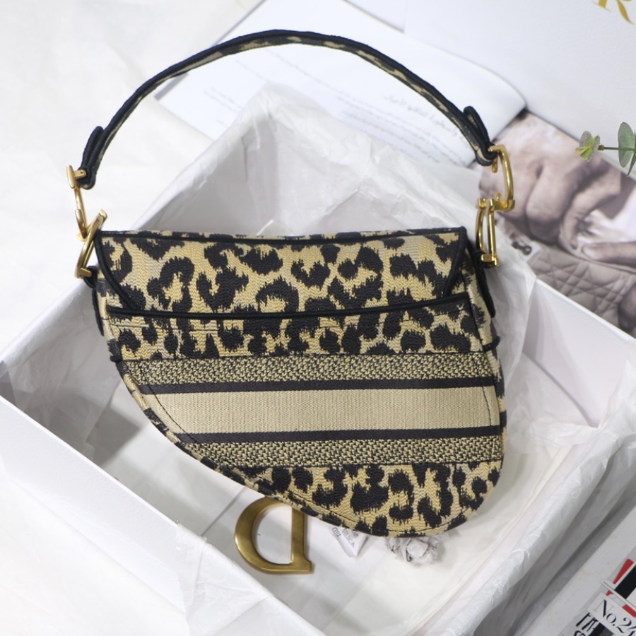 SADDLE ORIGINAL DIOR OBLIQUE EMBROIDERED CANVAS BAG, DIOR SHOULDER BAG