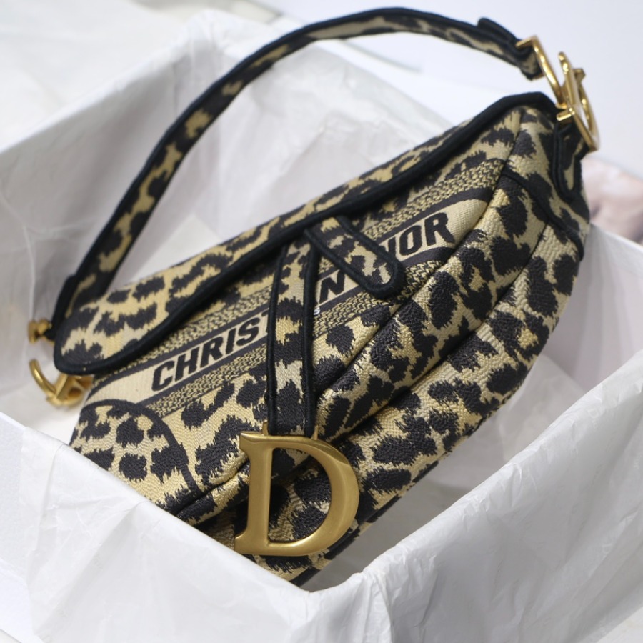 SADDLE ORIGINAL DIOR OBLIQUE EMBROIDERED CANVAS BAG, DIOR SHOULDER BAG