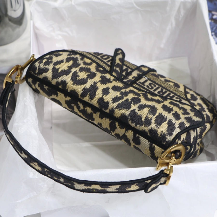 SADDLE ORIGINAL DIOR OBLIQUE EMBROIDERED CANVAS BAG, DIOR SHOULDER BAG