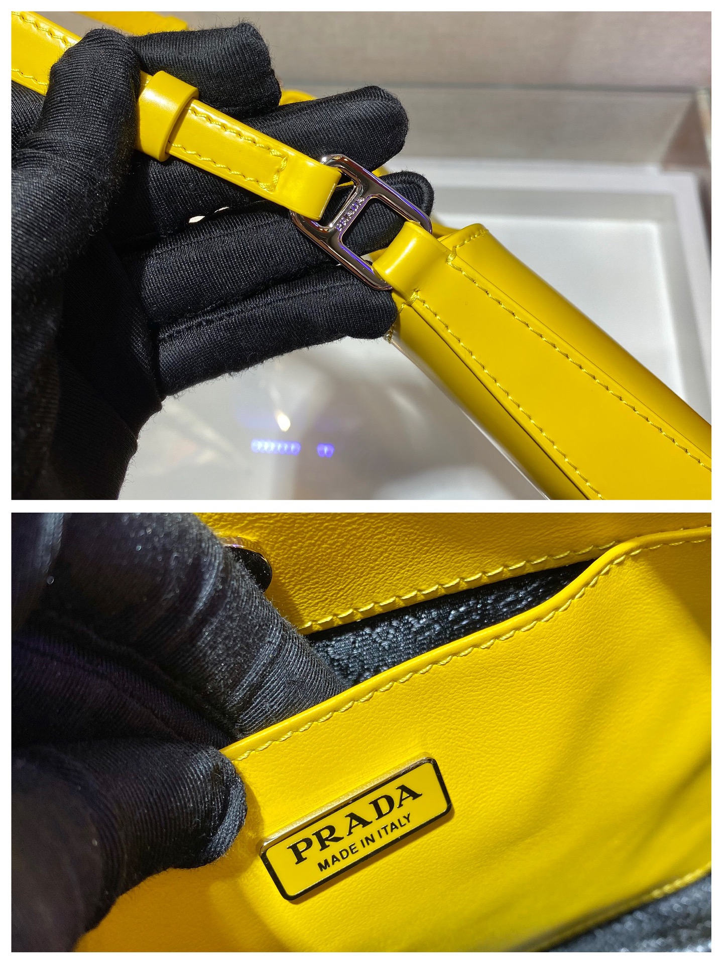 Prada Cleo brushed leather shoulder bag