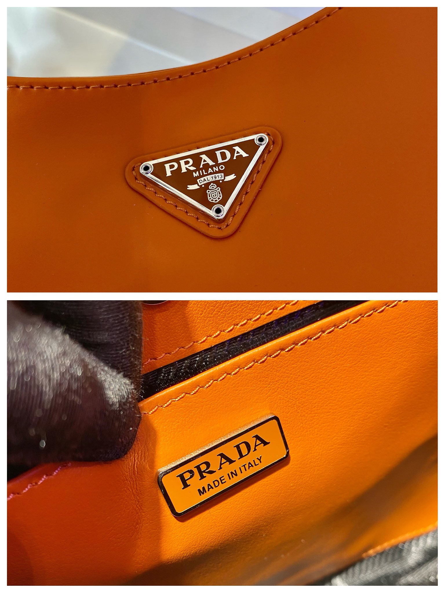 Prada Cleo brushed leather shoulder bag